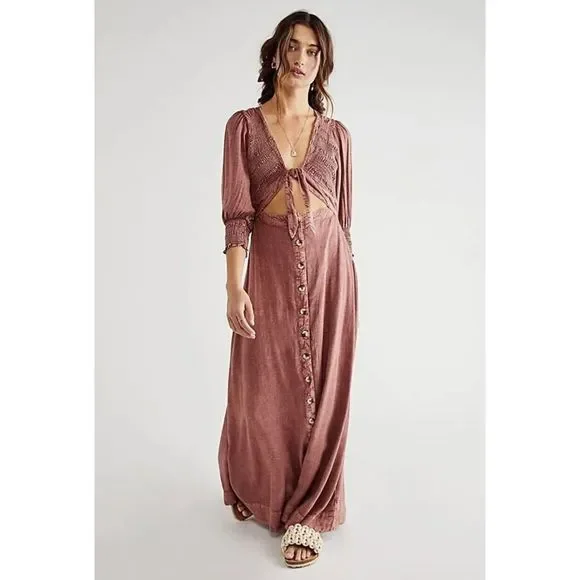 free people string of hearts maxi dress Free People
